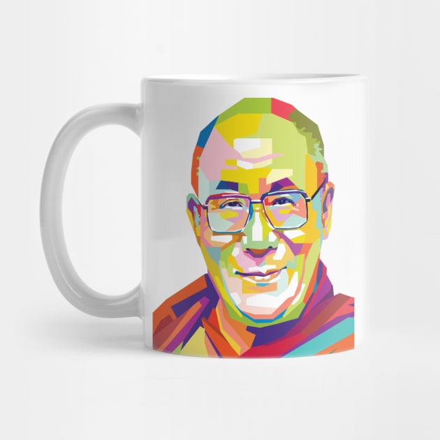 Dalai Lama in Pop Art by Mulyadi Walet